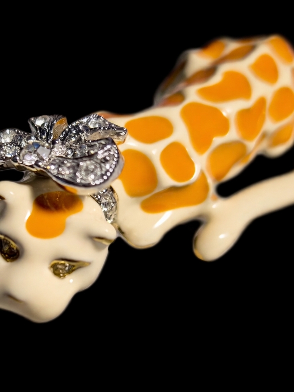 VTG Kenneth J Lane "Rare Find" Leopard Crystal Brooch